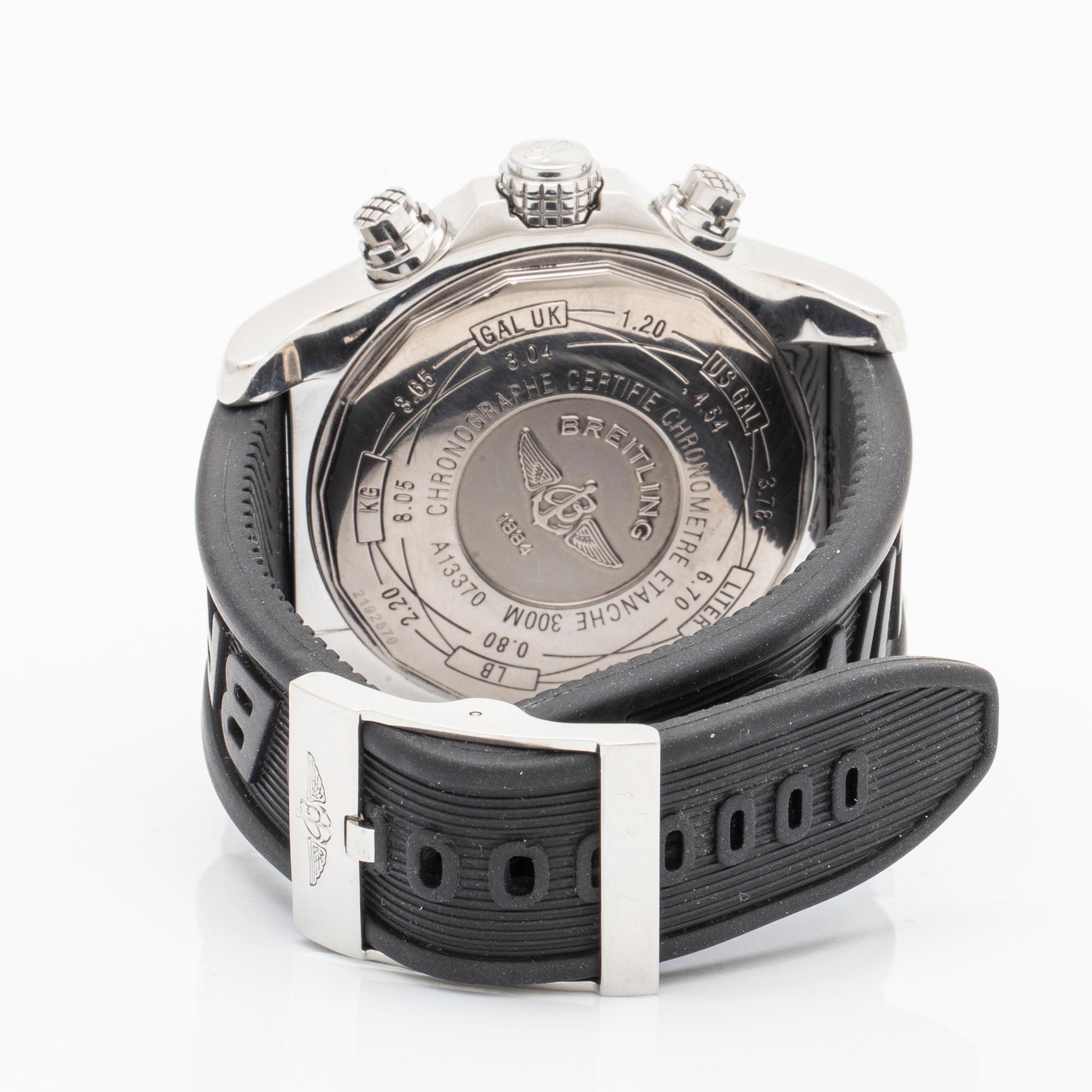 Breitling Super Avanger, Chronometer, chronograph, wristwatch, 44,8 mm.