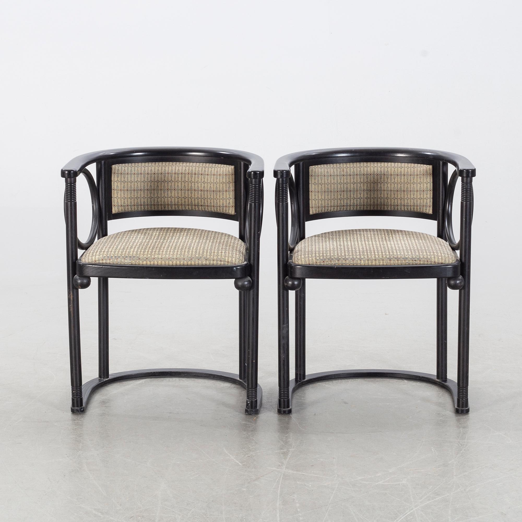JOSEF HOFFMANN, a pair of chairs, Wittmann, Austria.