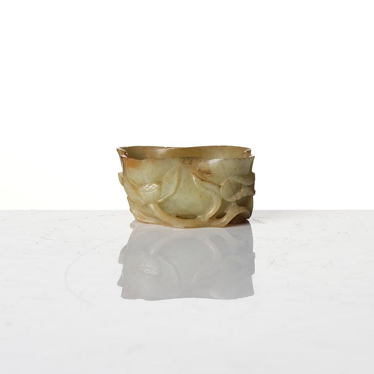 Penselbad och bältesspänne, nefrit.  Qingdynastin.