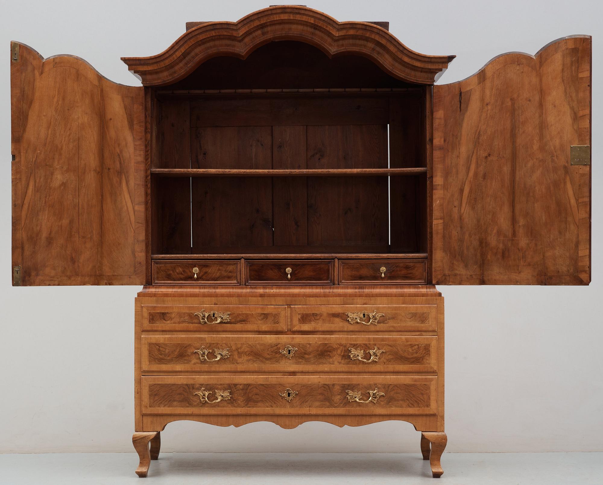 A Swedish Rococo 18th century cupboard.