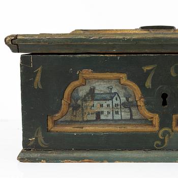 Fiancée's box, folk art, marked 1797.