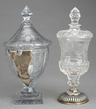 SKÅLAR, 4 st glas, Nordeuropa, omkr år 1900.