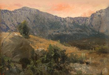 186. Sergei Ivanovich Svetoslavskij, MOUNTAIN LANDSCAPE. СВЕТОСЛАВСКИЙ, СЕРГЕЙ ИВАНОВИЧ (1857-1931)
ГОРНЫЙ ПЕЙЗАЖ.