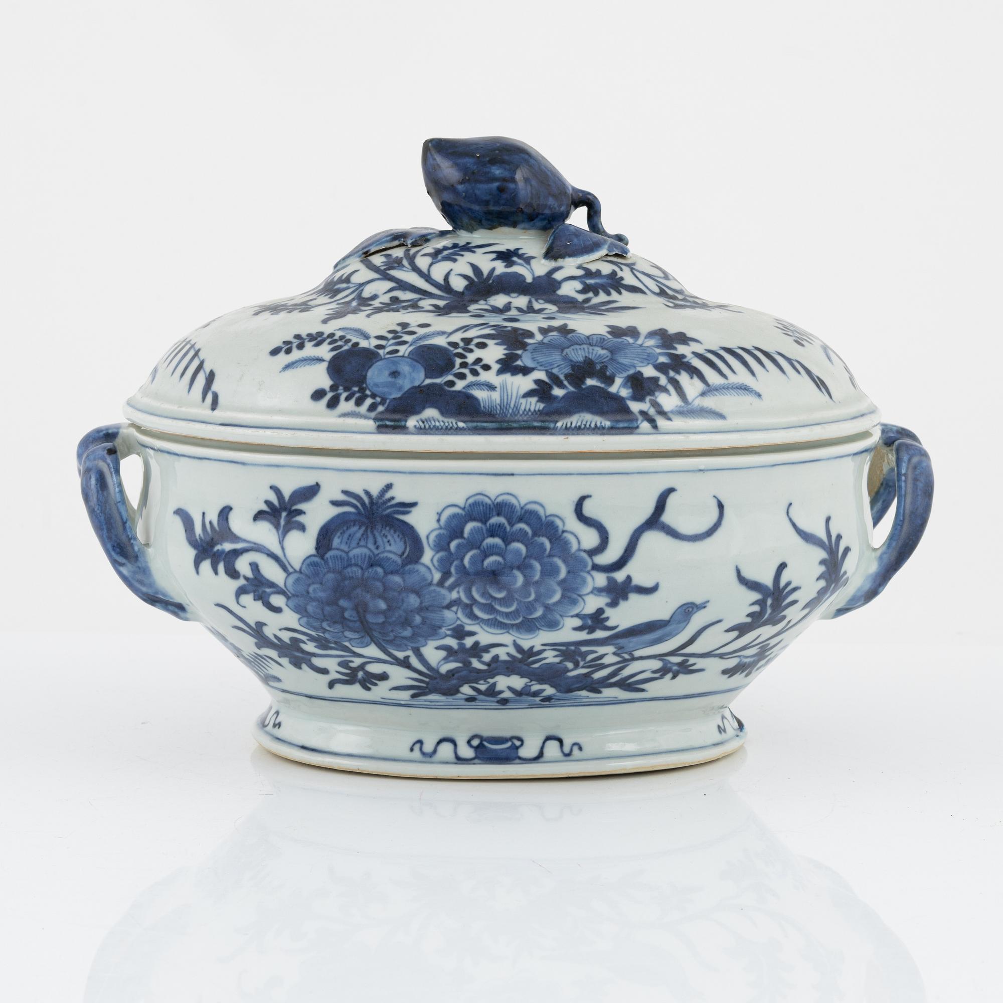 Terrin, kompaniporslin, Kina, Qingdynastin, Qianlong (1736-95).