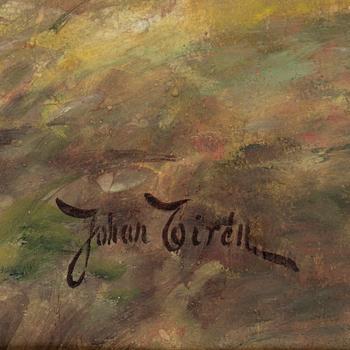 JOHAN TIRÉN, watercolour and gouache on canvas, signed Johan Tirén.