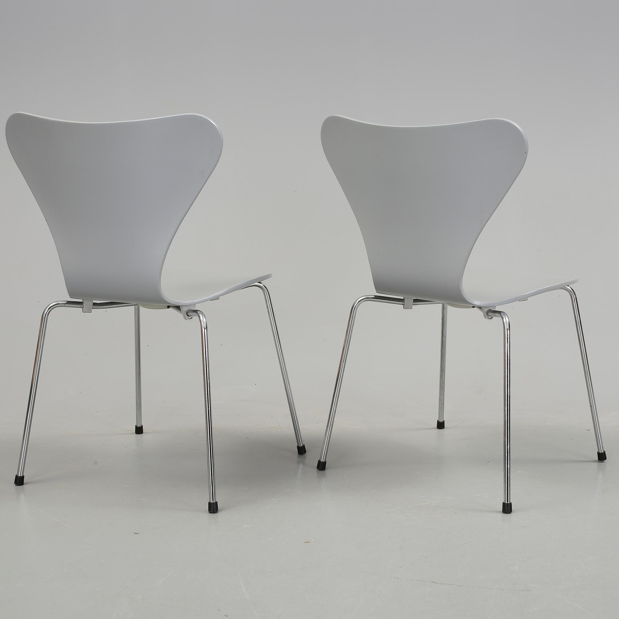STOLAR, 6 st, "Sjuan", Arne Jacobsen, Fritz Hansen.