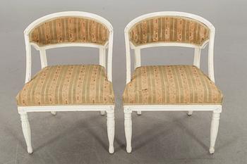 a pair of 19th century armchairs.