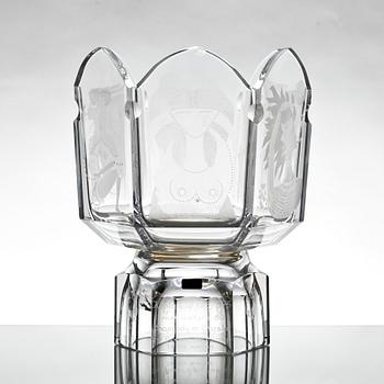 SKÅL, glas, design Max Walter Svanberg, Kosta Crystal Collection, signerad, daterad -80 och numrerad 80/375.