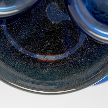 Björn Weckström, glasskulptur/ vas, signerad Björn Weckström Nuutajärvi Notsjö. 1970-tal.