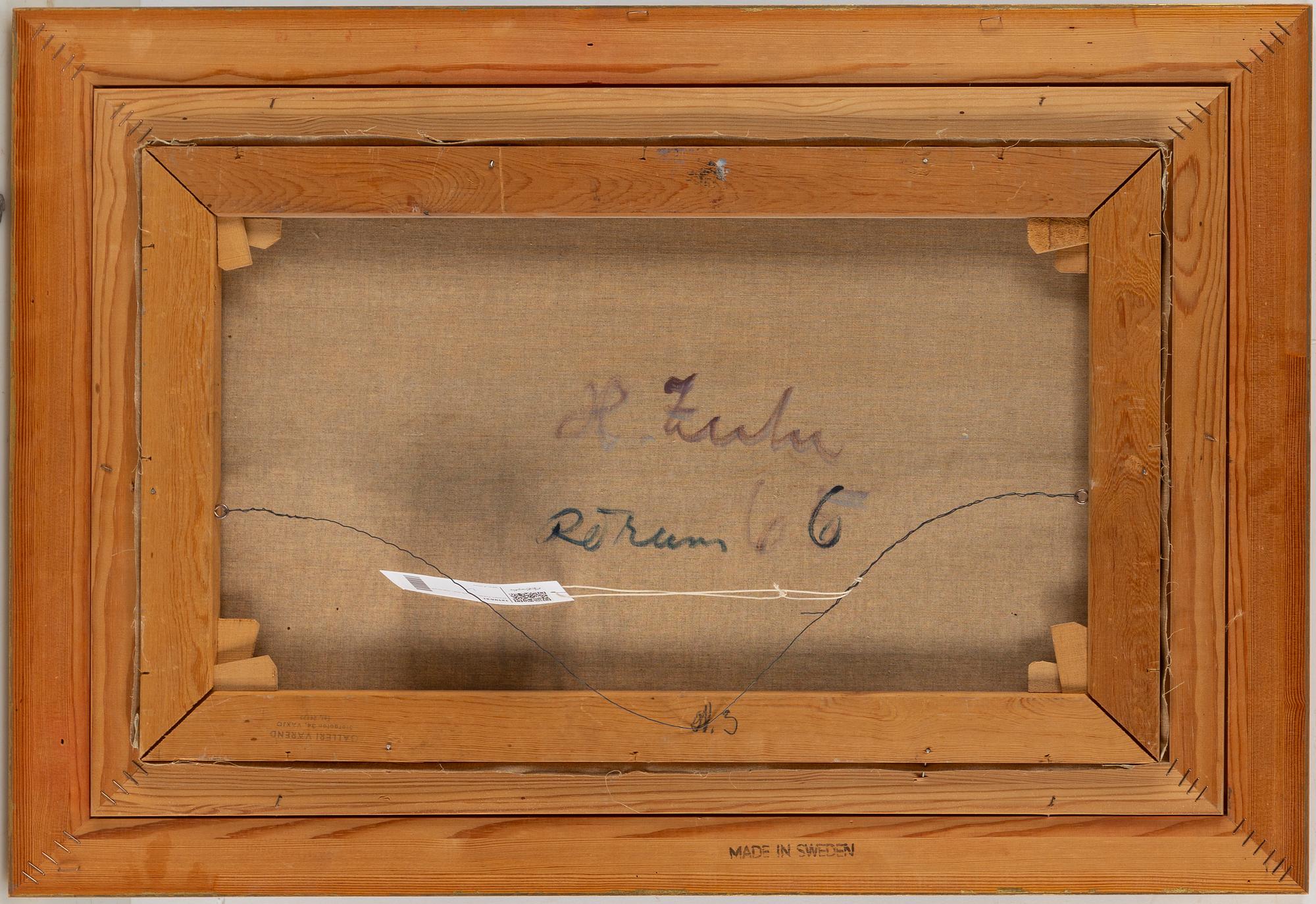 HUGO ZUHR, oil on canvas, signed.