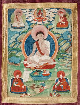 1559. A Tibetan thangka depicting Milarepa, circa 1900.