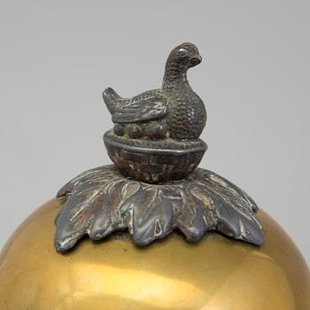 ÄGGKOKARE, mässing, 1800-tal.