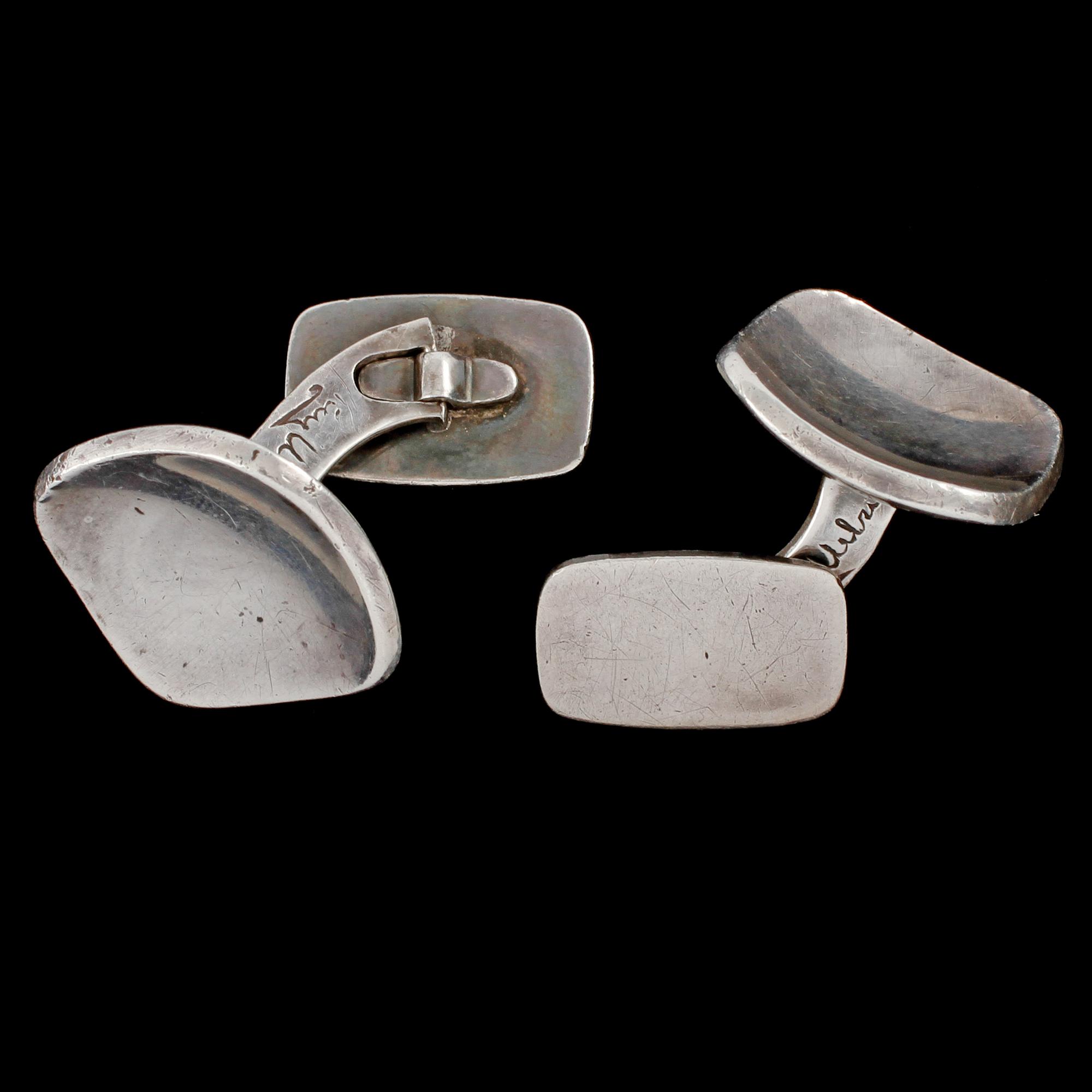 MANSCHETTKNAPPAR, silver, Ray Urban, Stockholm, 1959. Vikt 19 g.