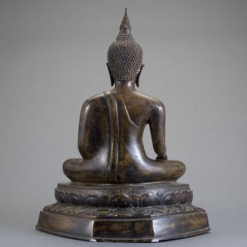 BUDDHAFIGURIN, brons, Thailand, 1900-tal.