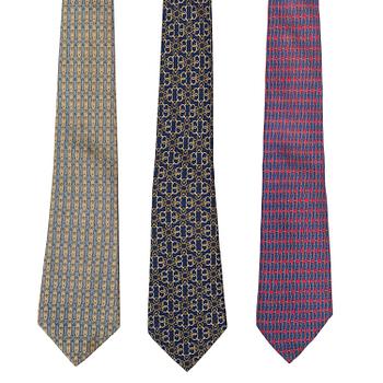 HERMÈS, three silk ties.