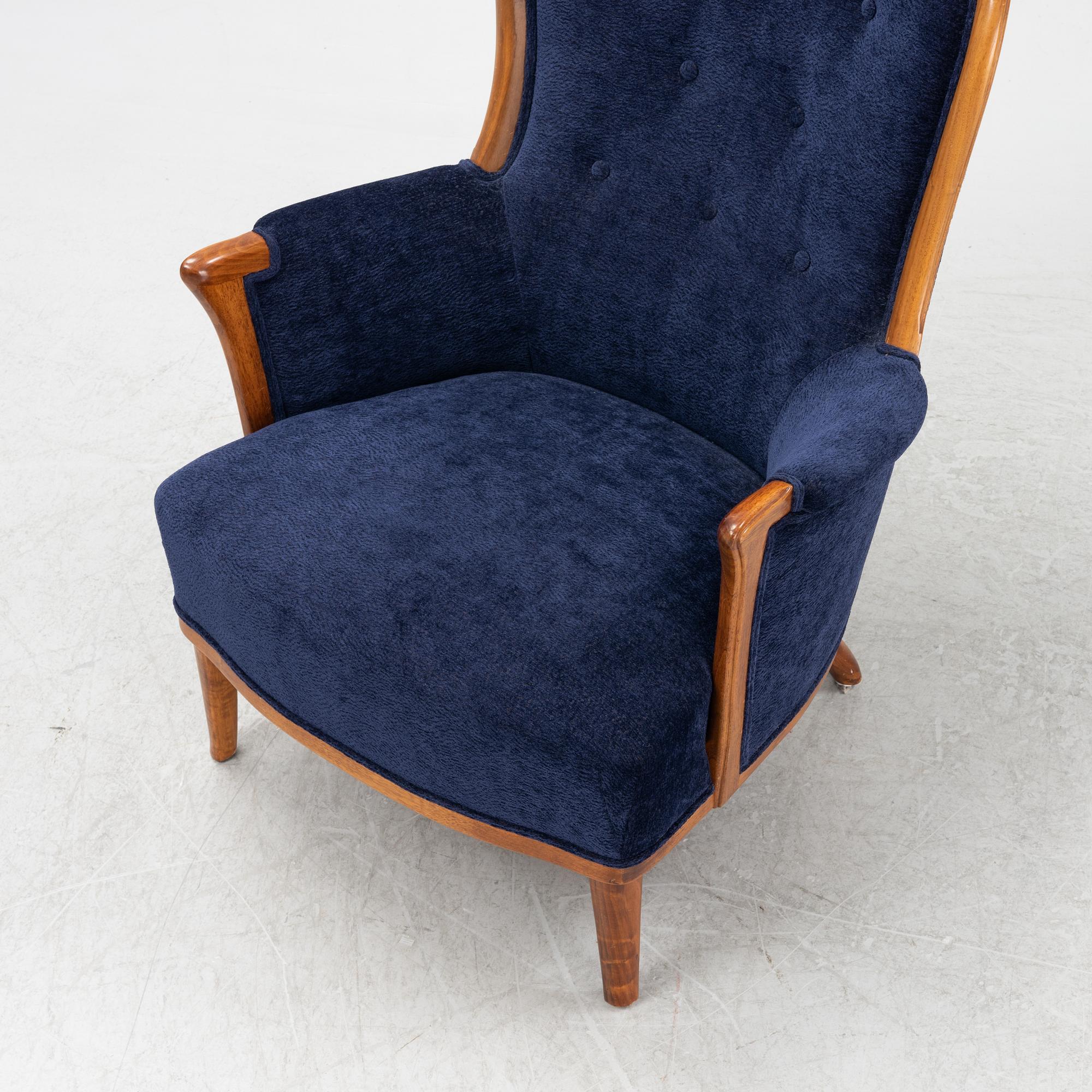 Carl Malmsten, a 'Vår fru' armchair, O.H. Sjögren, second half of the 20th Century.