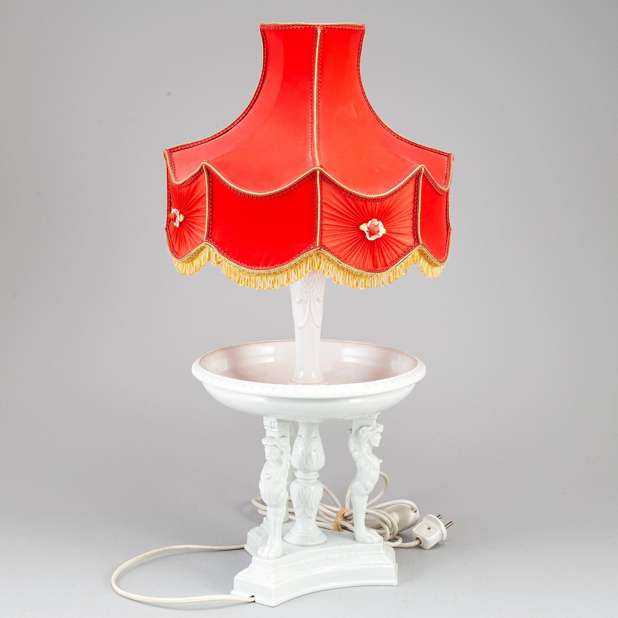 An early 20th century Rosenthal table lamp.