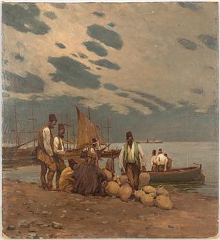 Frantisek Horejc, oil on paper-panel, signed.