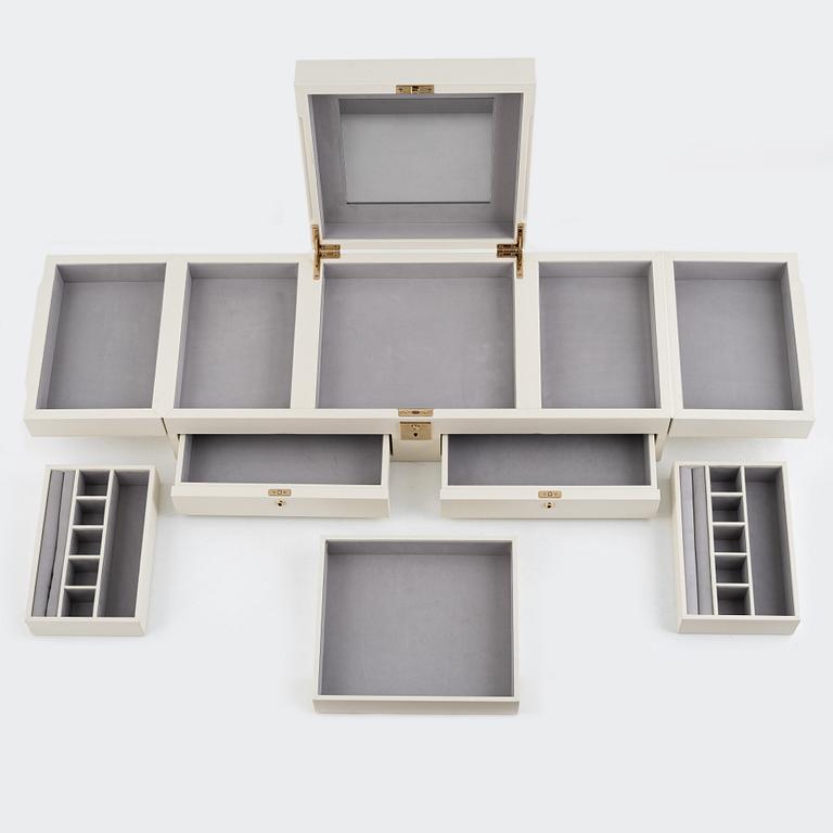 Jewellery box, Smythson, "Grosvenor Table Top Jewellery Box".