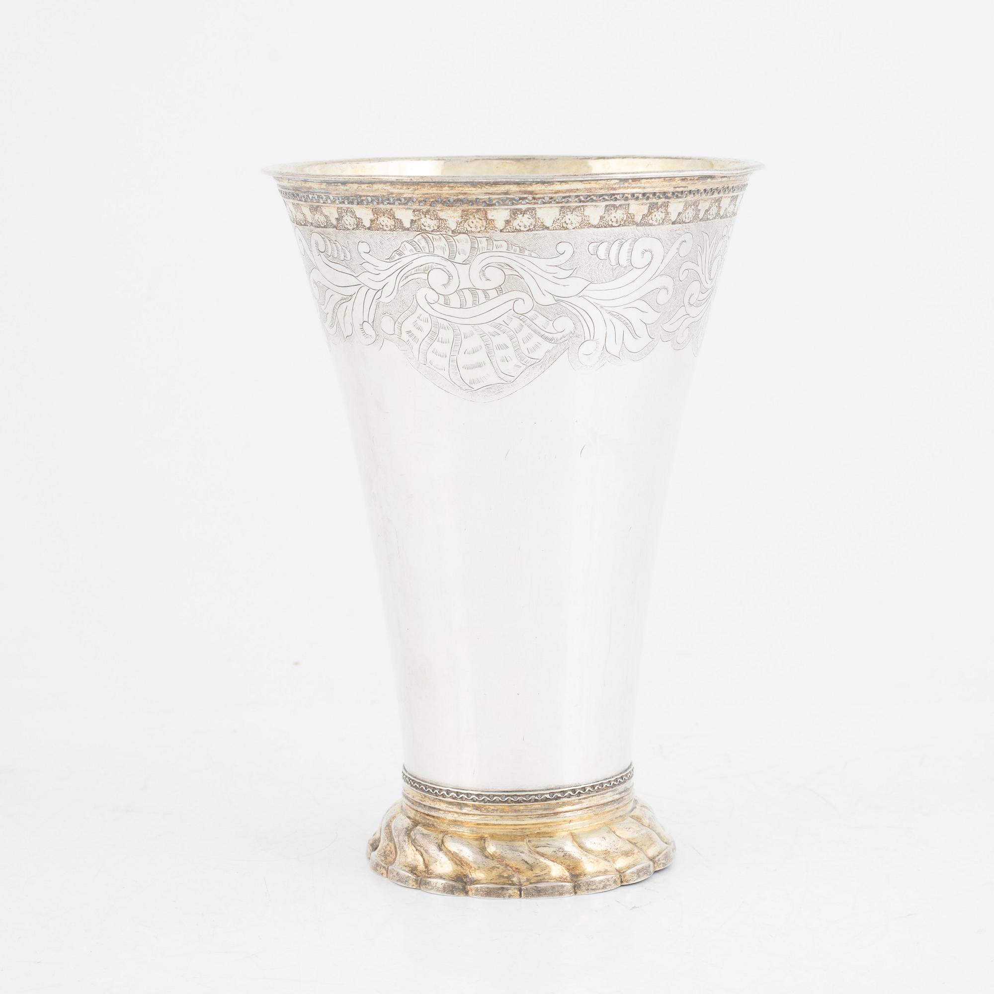 Petter Eneroth, bägare, silver, Stockholm, troligen 1778.