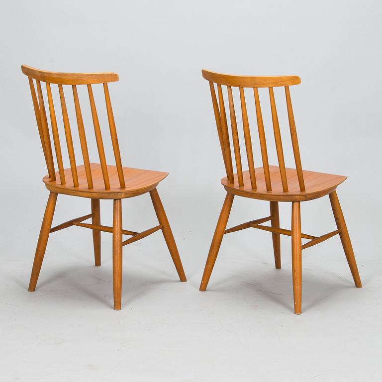 A set of six mid 20th century chairs.