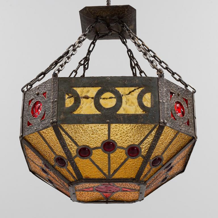 An early 20th century ceiling light.