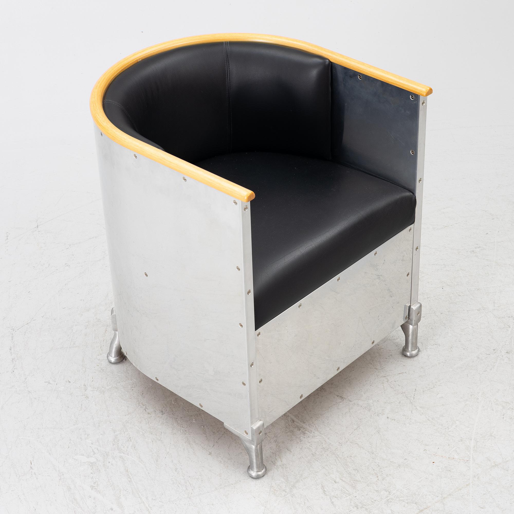 Mats Theselius, Armchair, "Aluminium", Källemo, Värnamo, Sweden.