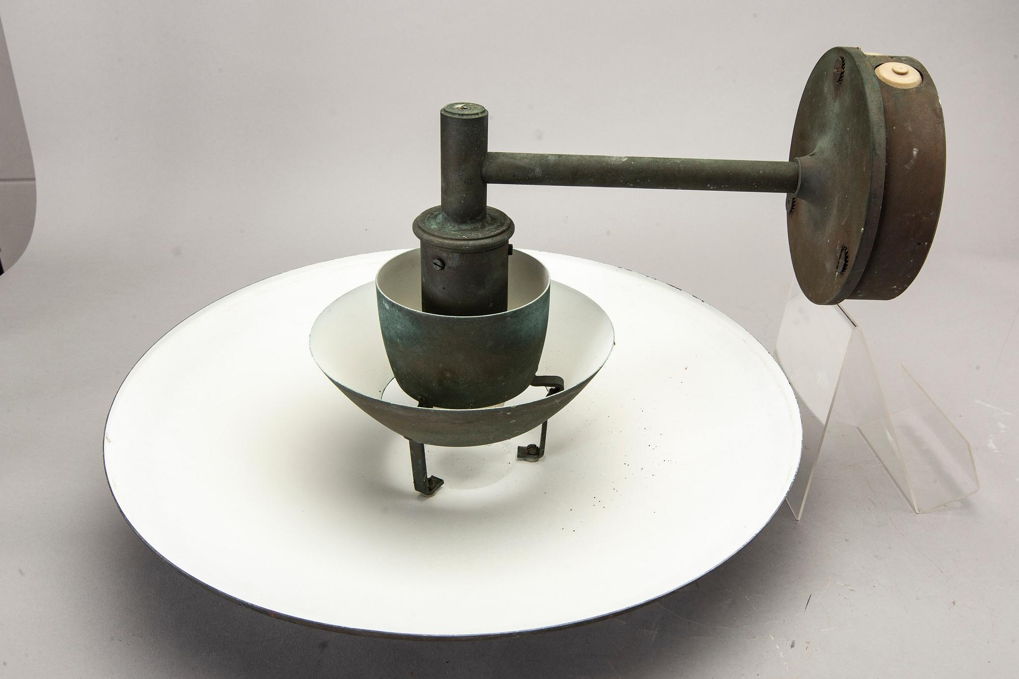 POUL HENNINGSEN, a "PH" copper wall light, Louis Poulsen, Denmark.