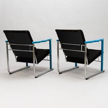 YRJÖ KUKKAPURO, nojatuolipari ja sohvapöytä, "Experiment", Avarte 1980-luku.