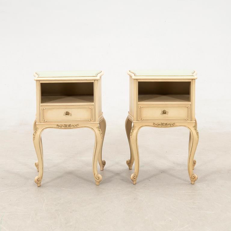 Bedside tables, a pair, Rococo style, 1940s/50s.