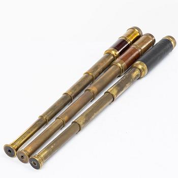 Three telescopes, 19th and 20th century.