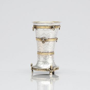 A Swedish Parcel-Gilt Silver Beaker, mark of Olof Löfvander d.ä., Luleå (1752-1784 (1789)).