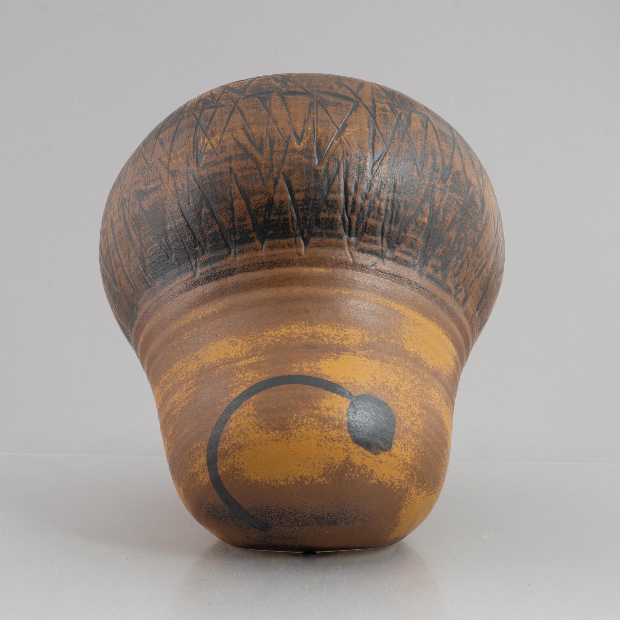 Lisa Larson, a stoneware "Lejon Maxi" sculpture, Gustavsberg, Sweden.