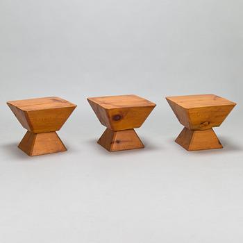 Three mid-20th century stools Finland.