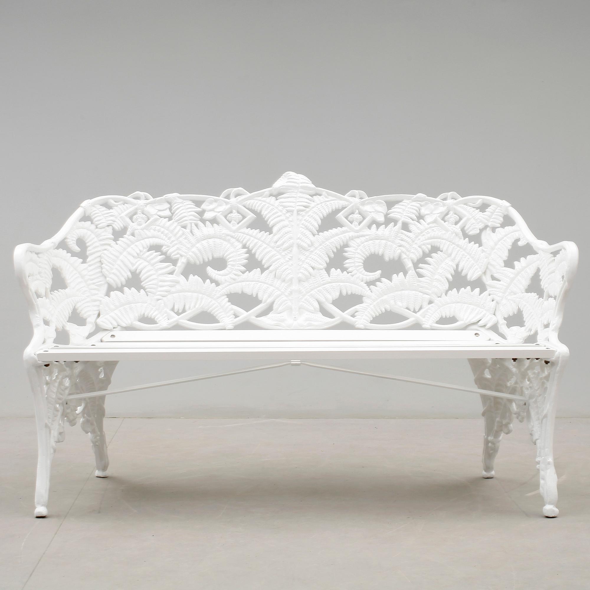 TRÄDGÅRDSSOFFA, gjuten aluminium, Byarum, 1900-talets andra hälft.