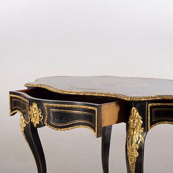SKRIVBORD, boulle-stil, 1800-talets andra hälft.