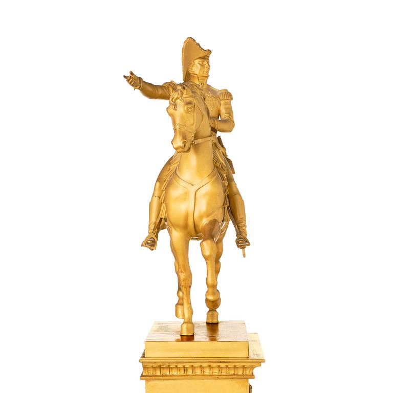 A sculptural ormolu mantel clock after b. E. Fogelberg, Paris, mid 19th century.