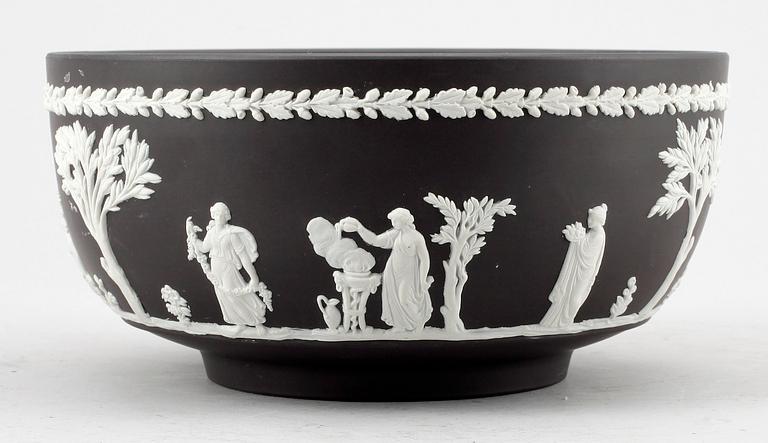 SKÅL, black basalt, Wedgwood, 1900-tal.