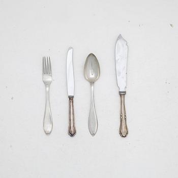 Cutlery, 28 pieces, silver, including CG Hallberg, Stockholm, 1904.