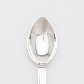 Georg Jensen, kaffeskedar, 11 st, sterling silver, modell "Bernadotte", design Sigvard Bernadotte, Köpenhamn, Danmark.