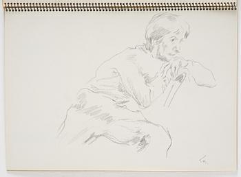 Lotte Laserstein, Skissblock med 23 teckningar varav 3 signerade.