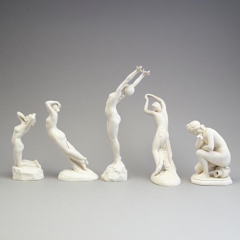 FIVE PARIAN FIGURES, Gustavsberg 1915- 1922.