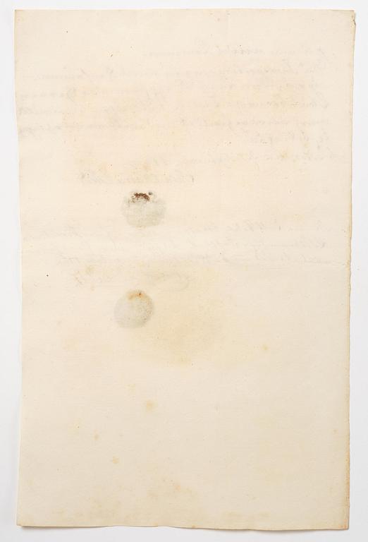 A Swedish share certificate, Ahlingsåhs Manufaktur Werk, No 526, 1728.