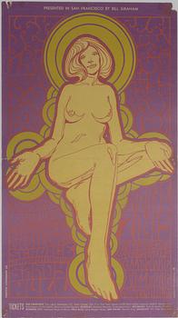 Wes Wilson, konsertaffisch, Creative Litograph Co. 1967.