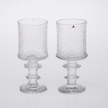 PARTI GLAS, 8 delar, "Senaattori", Timo Sarpaneva, Iittala.