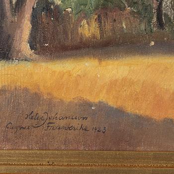 Helge Johansson, oil on canvas, signed and dated Cagnes sur Mer 1923.