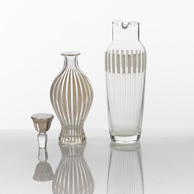 Bengt Orup, servisdelar, 5 st, "Strikt", Johansfors, 1950-tal.