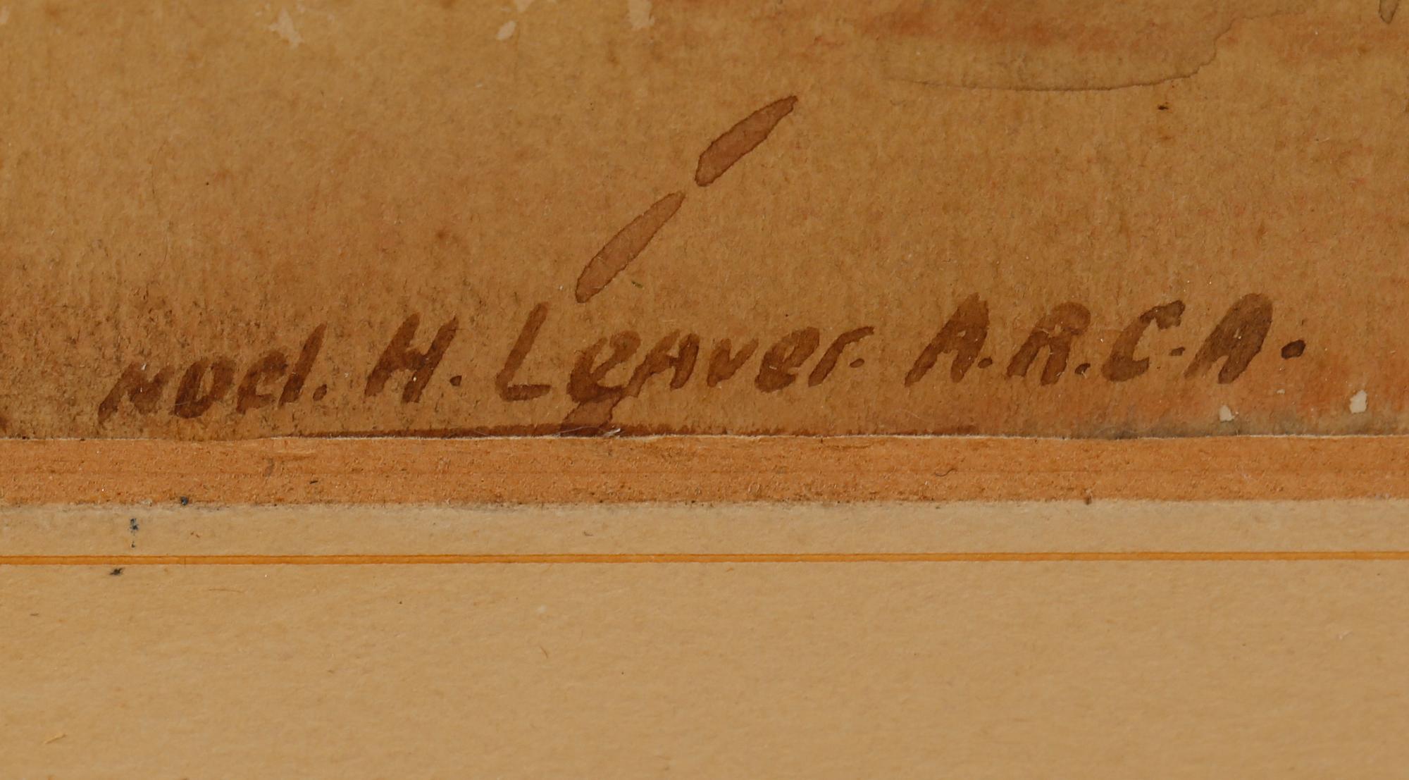 NOEL HARRY LEAVER, akvarell, signerad.