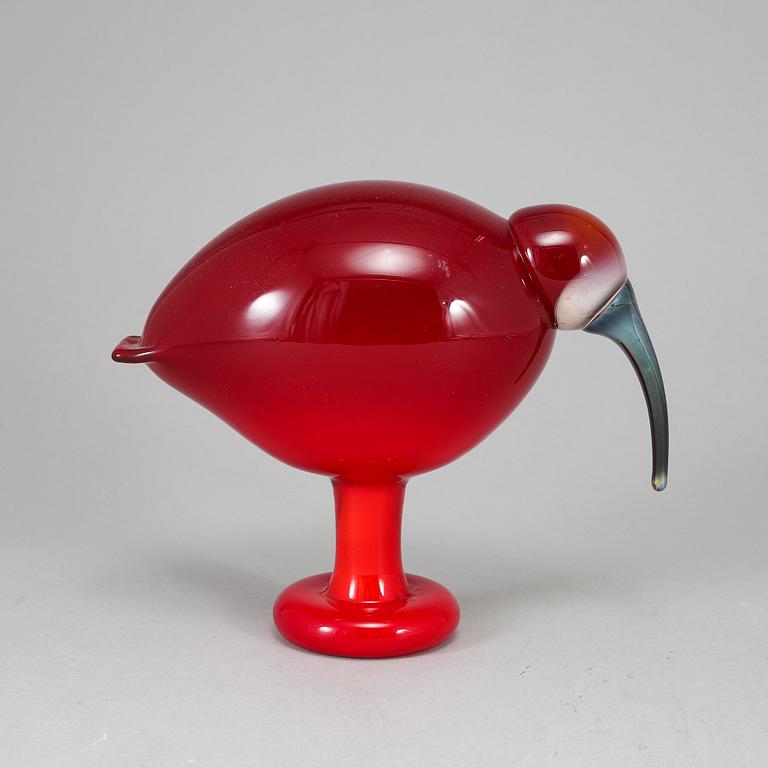 OIVA TOIKKA, lasilintu, Red Ibis (Punainen Ibis) O. Toikka Nuutajärvi.