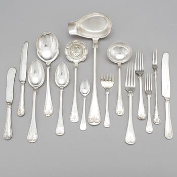 BESTICKUPPSÄTTNING, 72 delar, nysilver, modell "Gammal fransk", bland annat Gense.